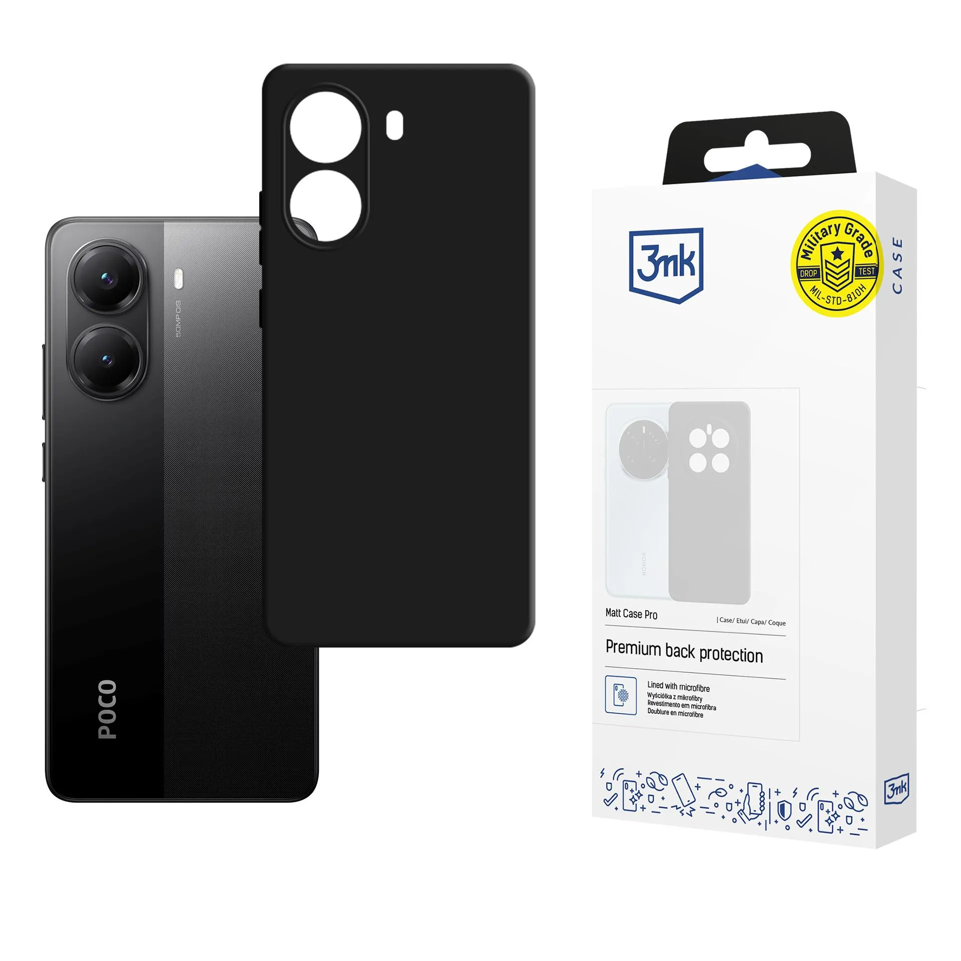 Etui 3mk Matt Case Pro do Poco X7 Pro 5G Czarny