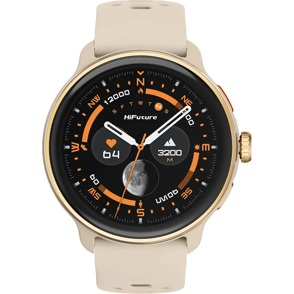 Smartwatch HiFuture VELA 46mm GPS Funkcje AI Beżowy