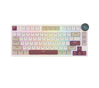 Klawiatura mechaniczna Royal Kludge RK-N80 Low-Profile Red Linear Beżowo-Czerwony