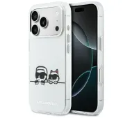 Karl Lagerfeld IML Karl & Choupette Peekaboo Logo MagSafe do iPhone 17 Pro Max Biały