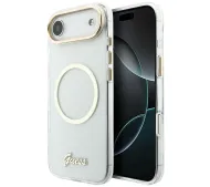 Guess IML Script Metal MagSafe do iPhone Air Przezroczysty