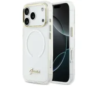 Guess IML Gradient Script Metal MagSafe do iPhone 17 Pro Biały