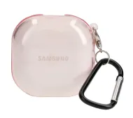 Bizon Case Headphone Clear do Samsung Galaxy Buds Live / Pro / Buds2 / Buds2 Pro Przeźroczysty-Różowy