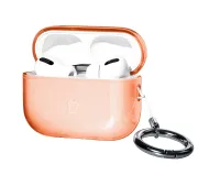 Bizon Case Headphone Clear do AirPods Pro 3 Pomarańczowy