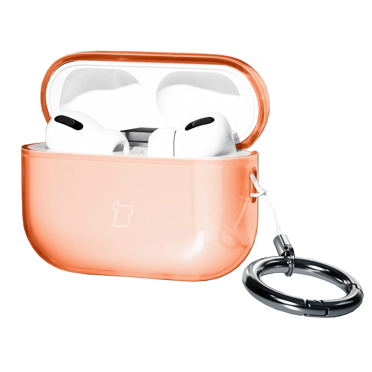 Etui na słuchawki Bizon Case Headphone Clear do AirPods Pro 3 Pomarańczowy