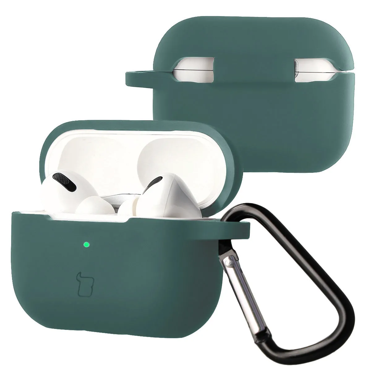 Etui na słuchawki Bizon Case Headphone Silicone do AirPods Pro 2 Ciemnozielony