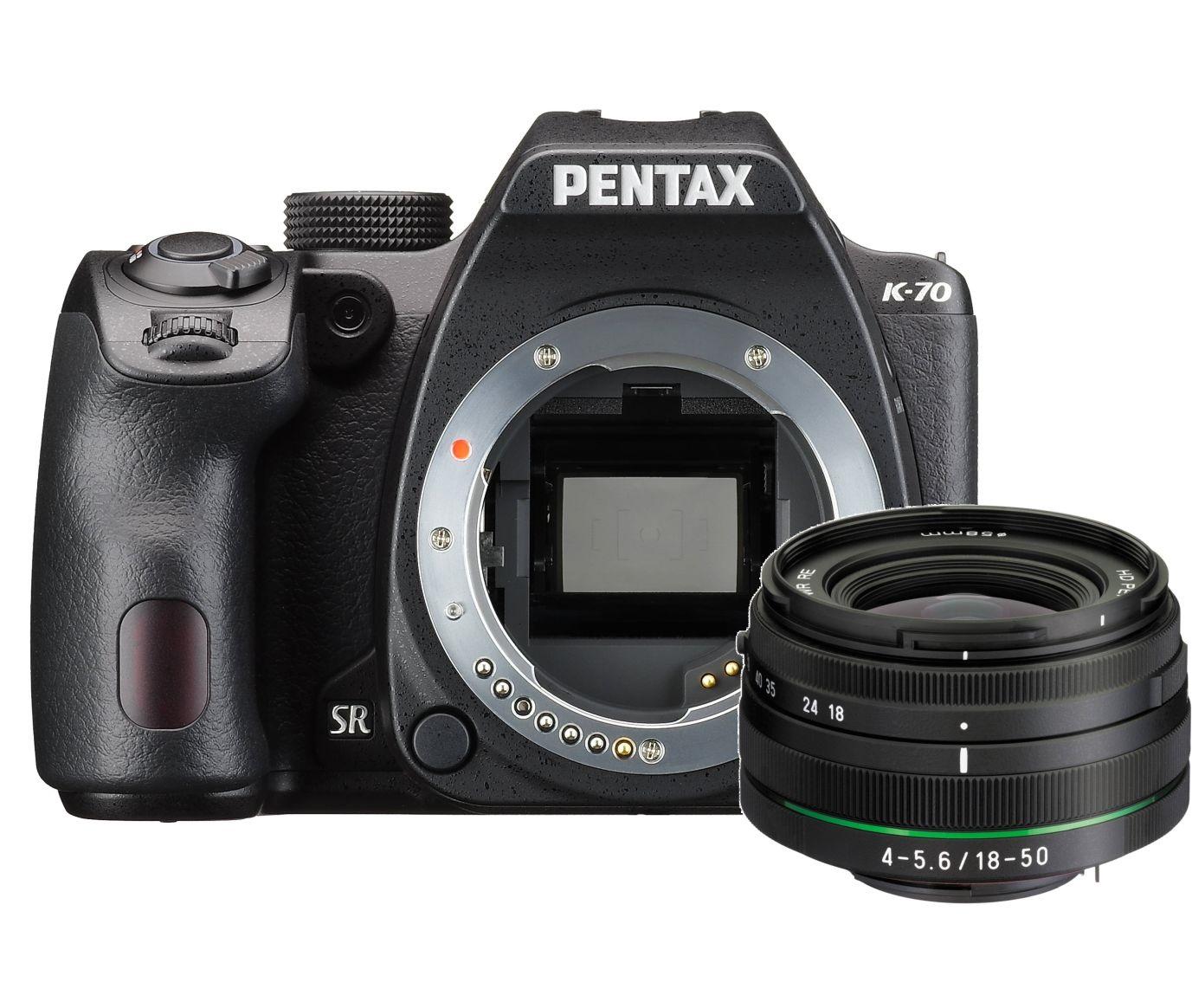 Lustrzanka Pentax K-70 + 18-50 mm WR (czarny)