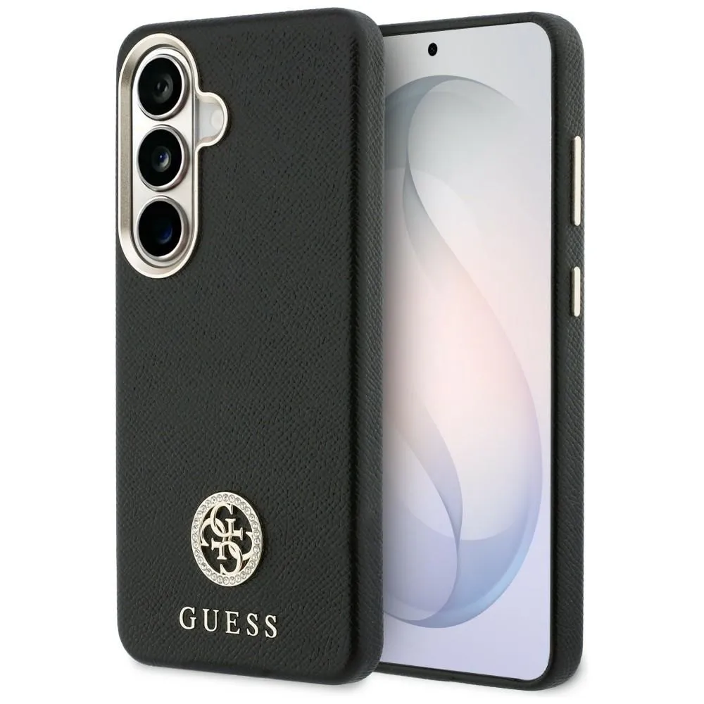 Etui Guess Rhinestone Round Logo MagSafe do Galaxy S26 Czarny