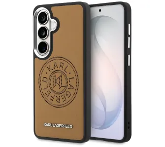 Etui Karl Lagerfeld Perforated KL MagSafe do Galaxy S26+ Brązowy