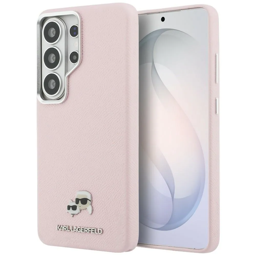 Etui Karl Lagerfeld Saffiano KC Metal Logo MagSafe do Galaxy S26 Ultra Różowy
