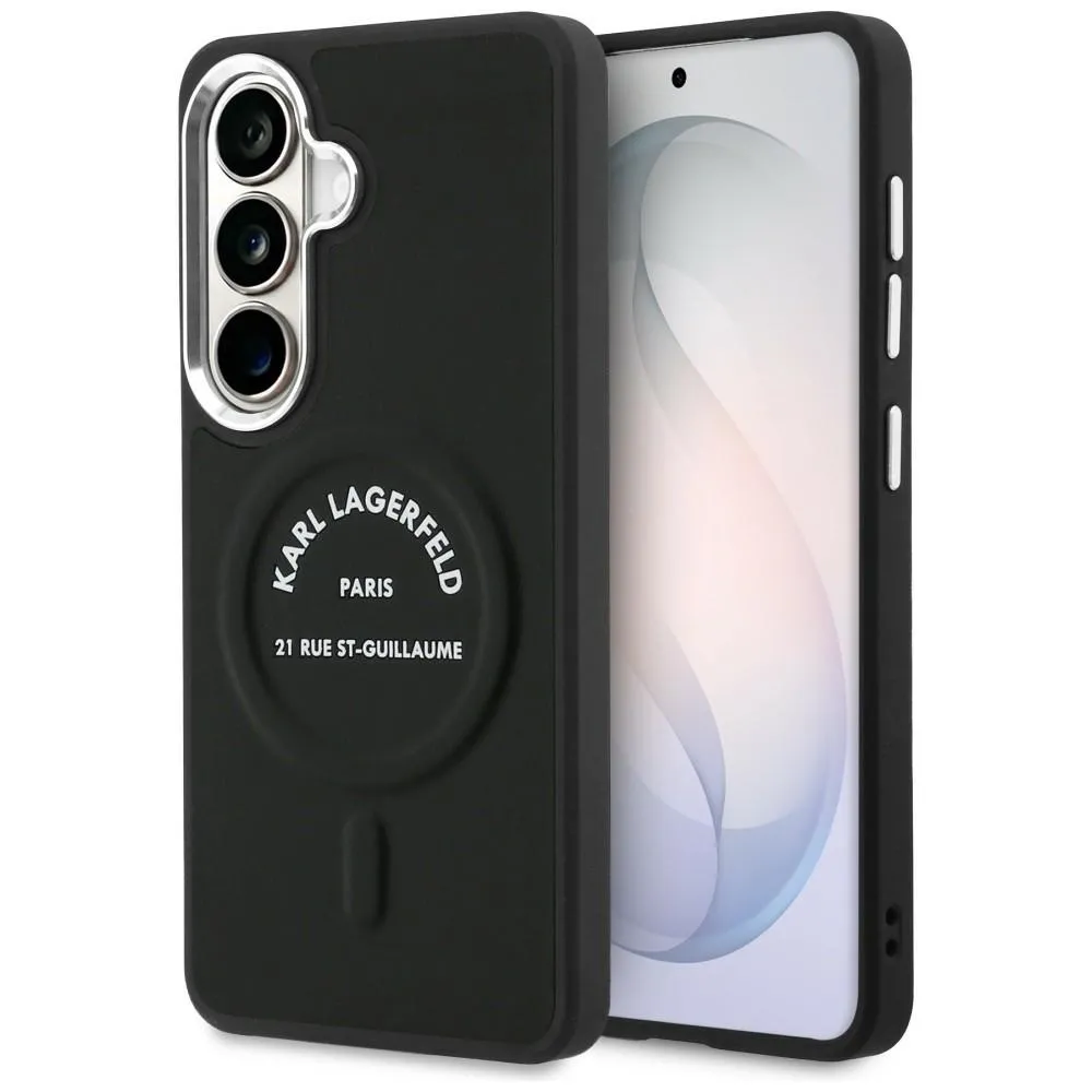Etui Karl Lagerfeld Embossed Ring RSG Logo MagSafe do Samsung Galaxy S26+ Czarny