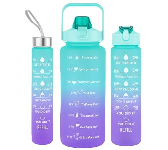 Bidon Extralink Motywacyjny 3w1 Błękitno fioletowy