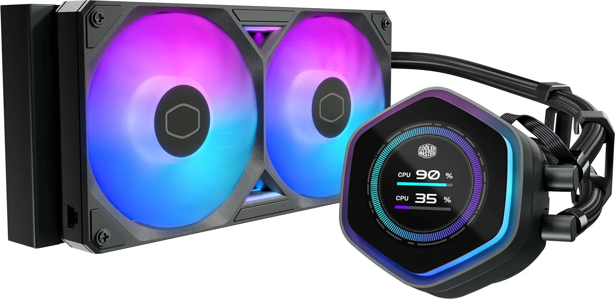 Chłodzenie Cooler Master MasterLiquid Atmos II LCD 240 RGB Czarny