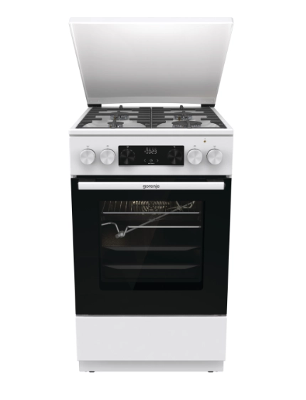 Kuchnia gazowo-elektryczna Gorenje G600 GKS5C72WF Termoobieg Rożen