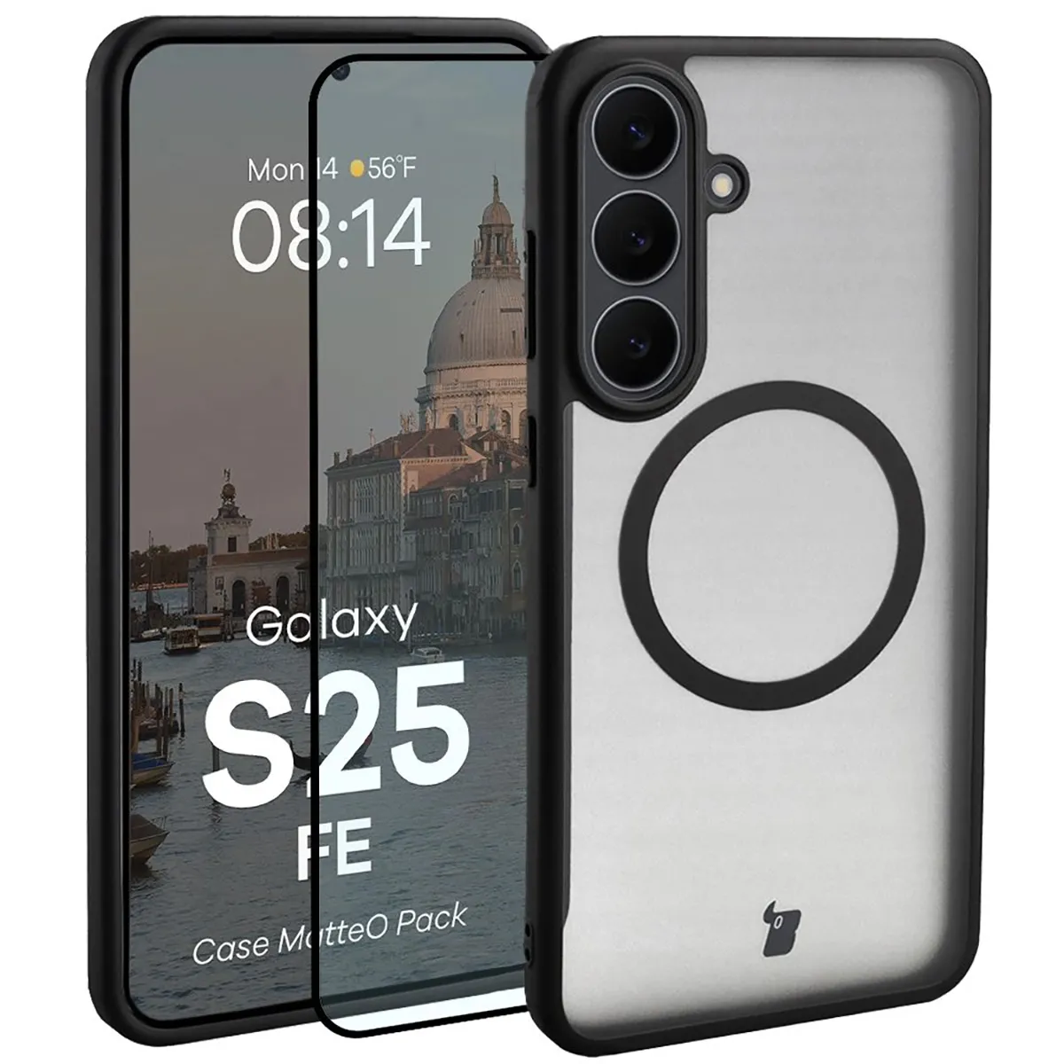 Szkło hartowane Bizon Case MatteO Pack do Galaxy S25 FE Czarny