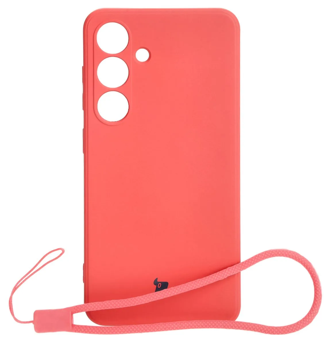 Etui Bizon Silicone Sq do Galaxy S24 Różowo-Czerwony