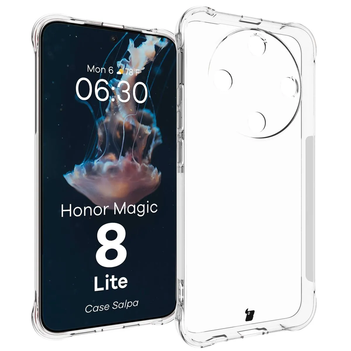 Etui Bizon Salpa do Honor Magic8 Lite Przezroczysty