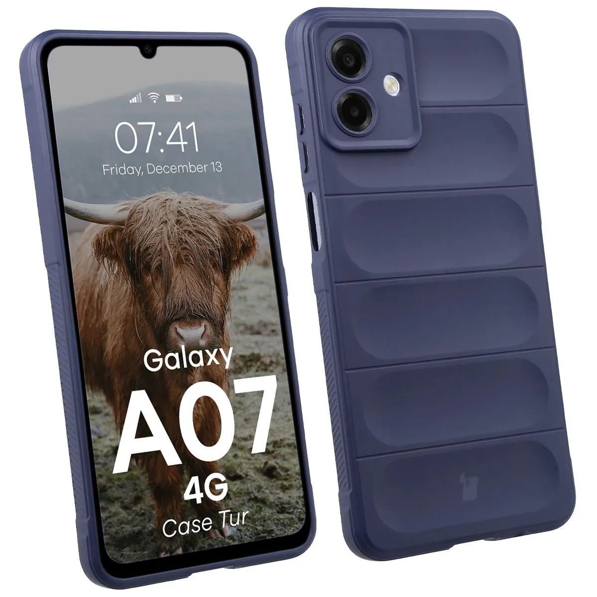 Etui Bizon Tur do Galaxy A07 4G Granatowy