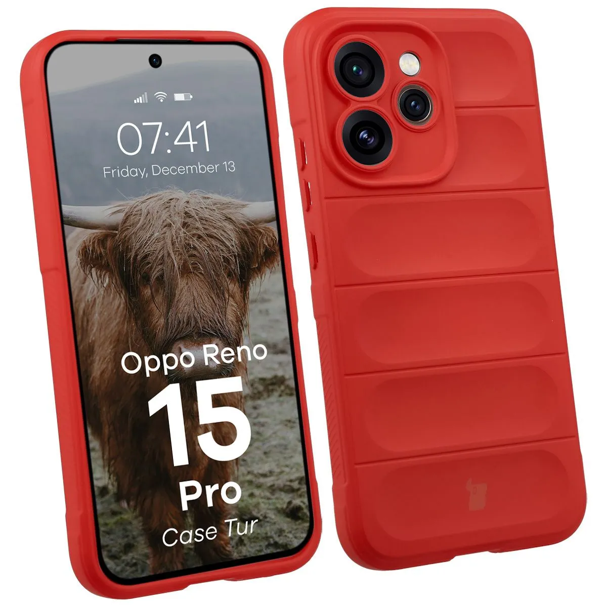 Etui Bizon Tur do Oppo Reno 15 Pro Czerwony