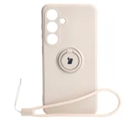 Bizon Silicone Ring Sq do Galaxy A24 4G Beżowy