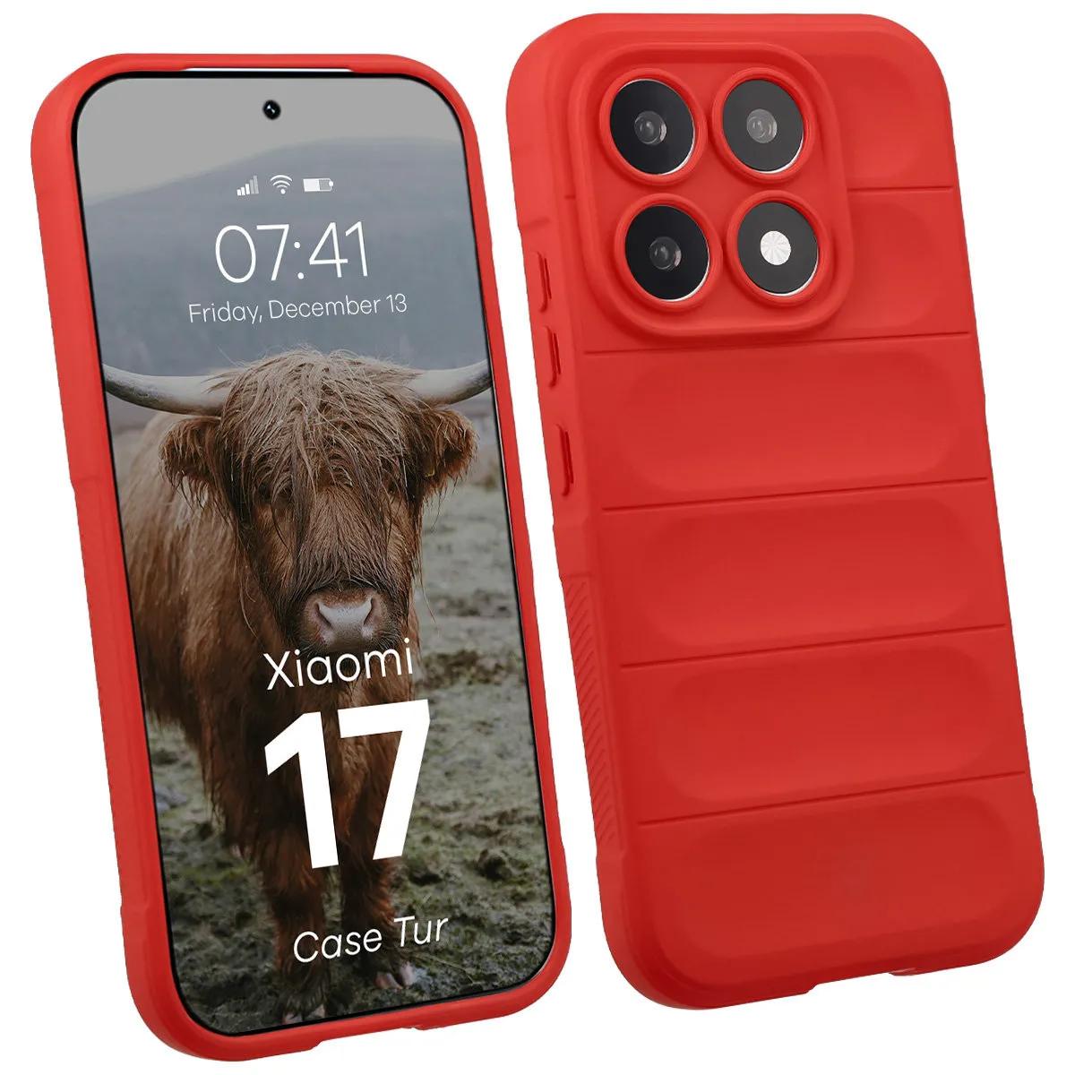 Etui Bizon Tur do Xiaomi 17 Czerwony