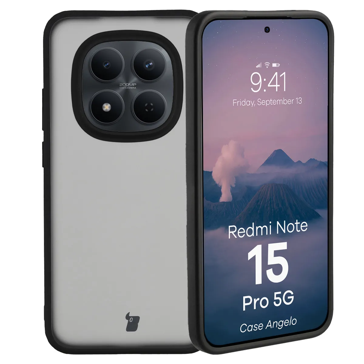 Etui Bizon Angelo do Xiaomi Redmi Note 15 Pro 5G Czarny