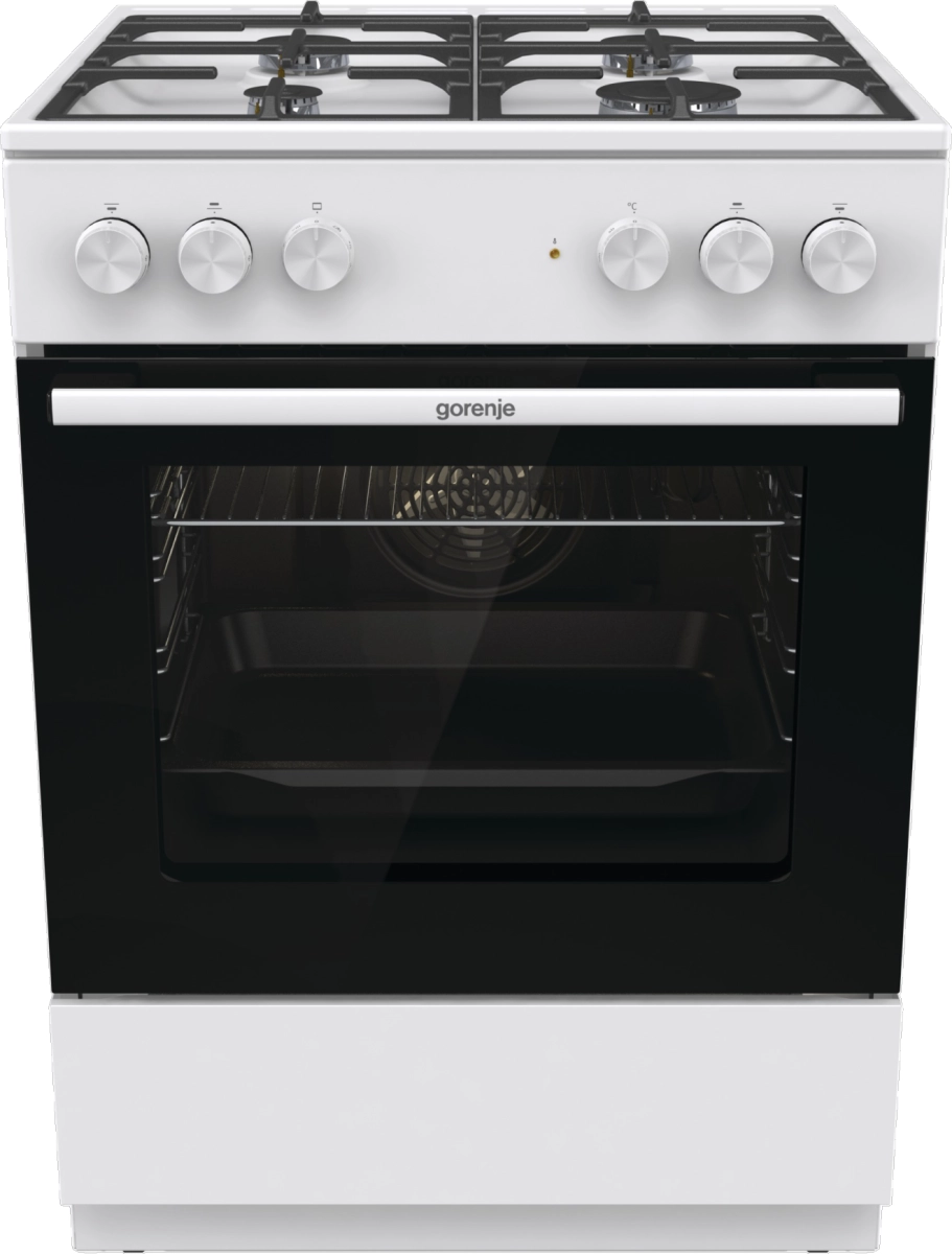Kuchnia gazowo-elektryczna Gorenje G400 GK6A40WFFM Termoobieg Grill