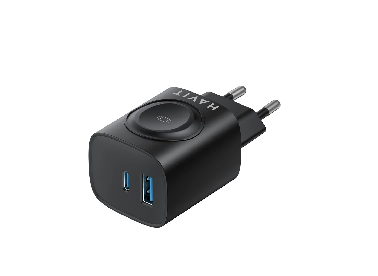 Ładowarka sieciowa Havit UC132 Ładowanie bezprzewodowe USB-C USB-A 22W Czarny