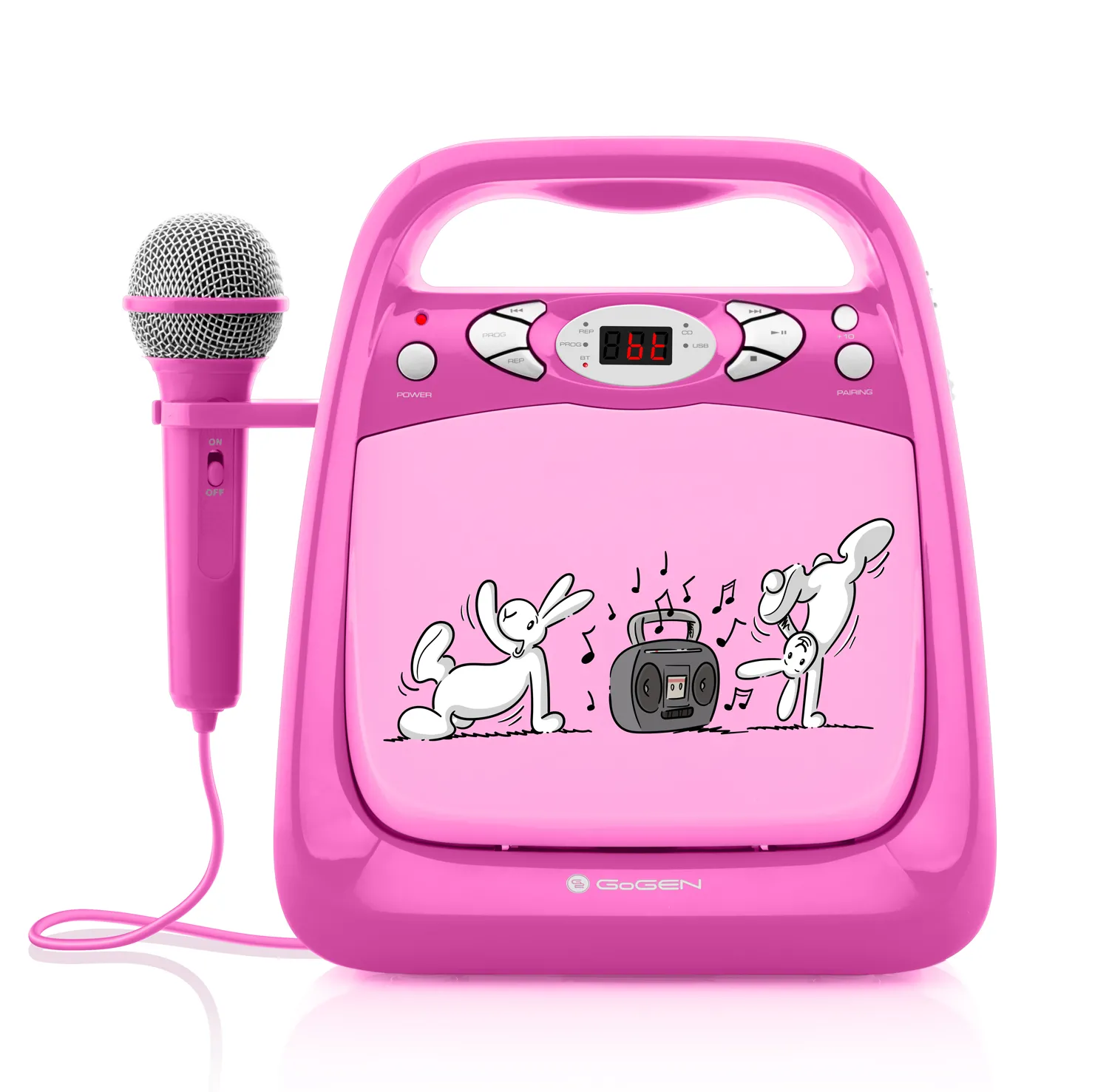 Radioodtwarzacz GoGEN BOBKARAOKEP Bluetooth Różowy