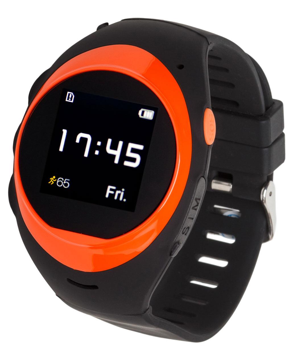 Smartwatch Garett GPS2 (czarno-pomarańczowy)