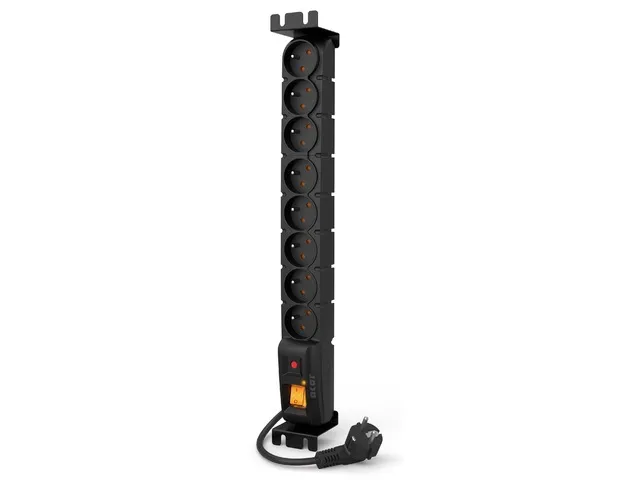 Listwa Acar S8 RACK 19" 8 gniazd 3m Czarny