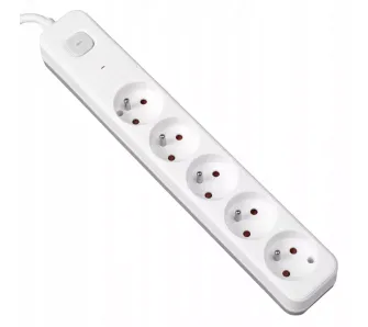 Listwa Vayox VA0417-1,5 5 gniazd 1,5m Biały