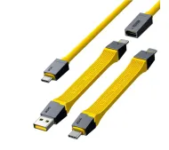 AOHI The Future Racing 4-in-1 USB4 USB-C do USB-C 1m Czarno-żółty