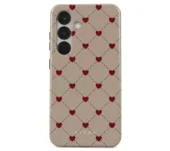 Burga Love Letter do Galaxy S25 Beżowo-czerwony