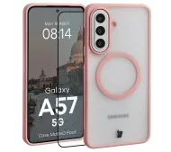 Bizon MatteO Pack do Galaxy A57 5G Jasnoróżowy