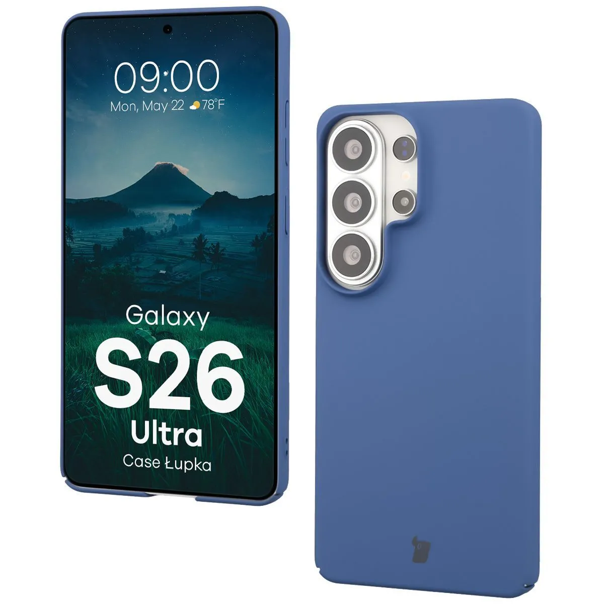 Etui Bizon Case Łupka do Galaxy S26 Ultra Niebieski