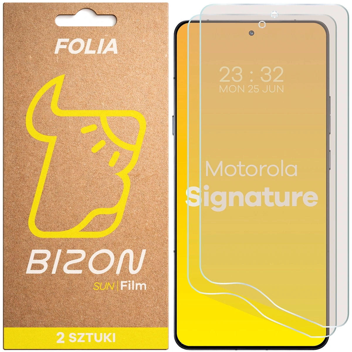 Folia ochronna Bizon matowa Film Sun Duo do Motorola Signature 2 sztuki