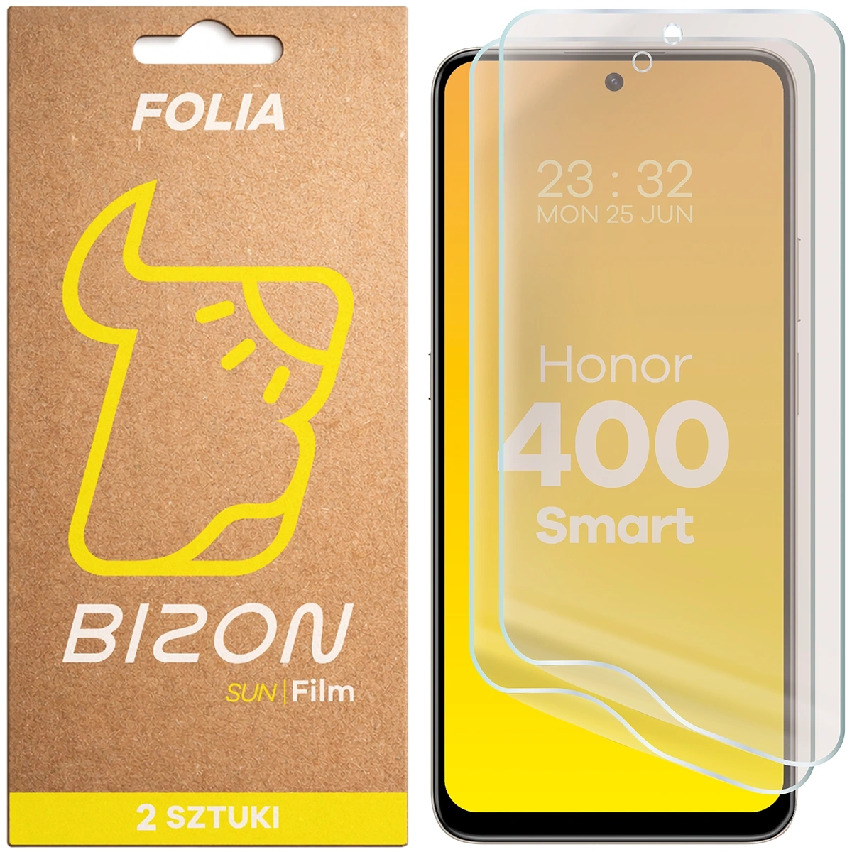 Folia ochronna Bizon matowa Film Sun Duo do Honor 400 Smart 2 sztuki
