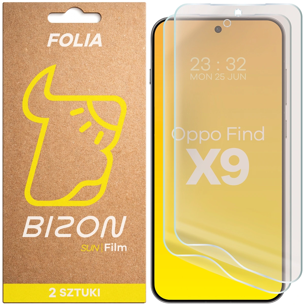 Folia ochronna Bizon matowa Film Sun Duo do Oppo Find X9 2 sztuki