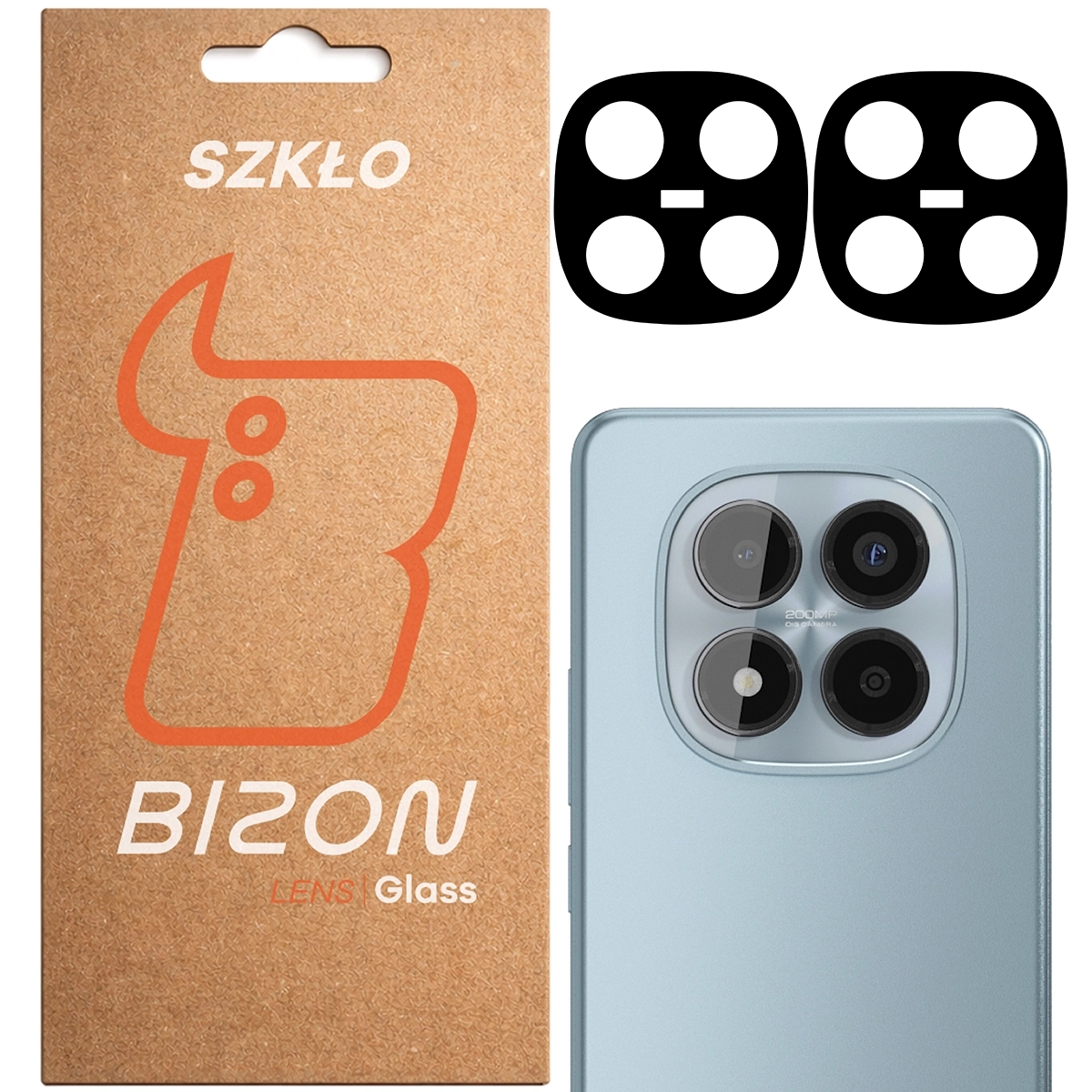 Szkło ochronne Bizon na aparat Glass Silk Lens do Xiaomi Redmi Note 15 Pro 4G 2 sztuki