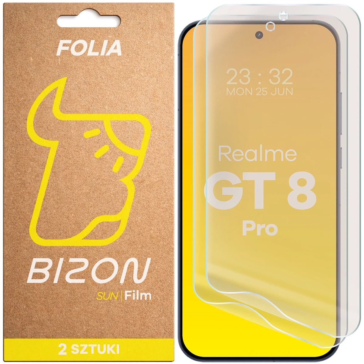 Folia ochronna Bizon matowa Film Sun Duo do Realme GT 8 Pro 2 sztuki