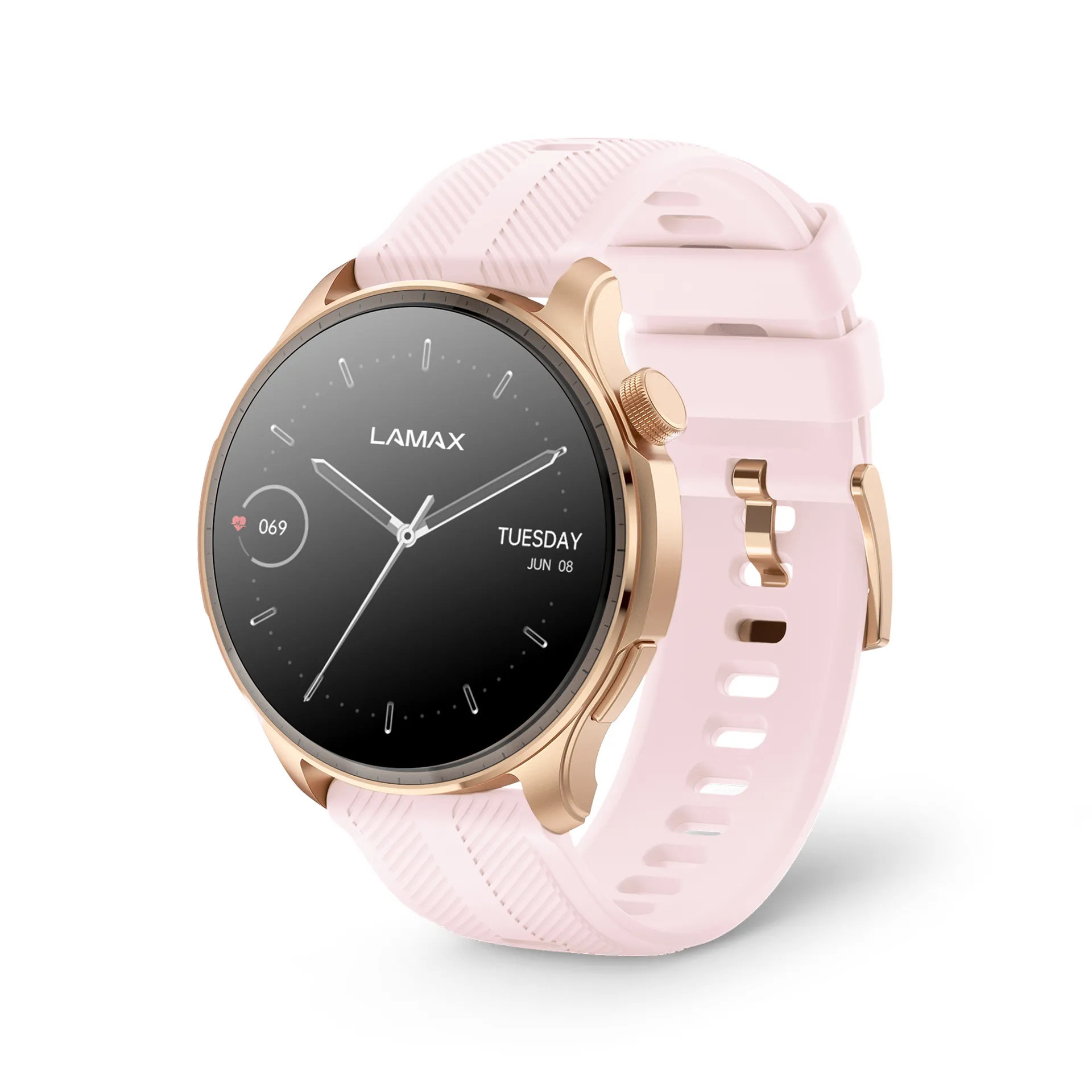 Smartwatch LAMAX Prism AMOLED Różowe złoto