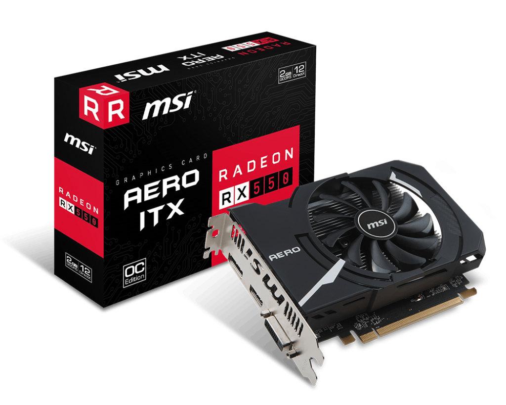 MSI Radeon RX 550 AERO ITX 2G OC GDDR5 128 bit