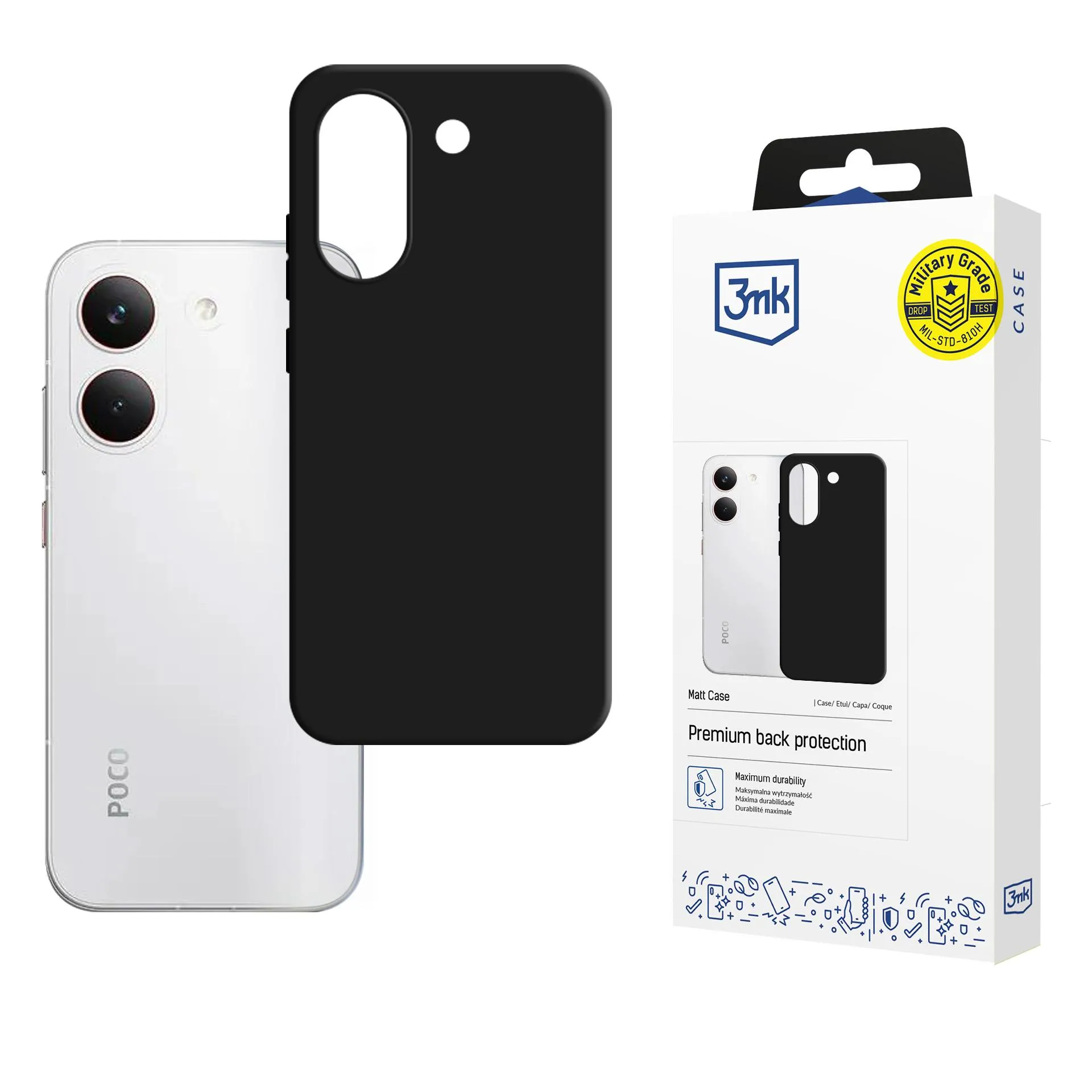 Etui 3mk Matt Case do POCO X8 Pro Czarny