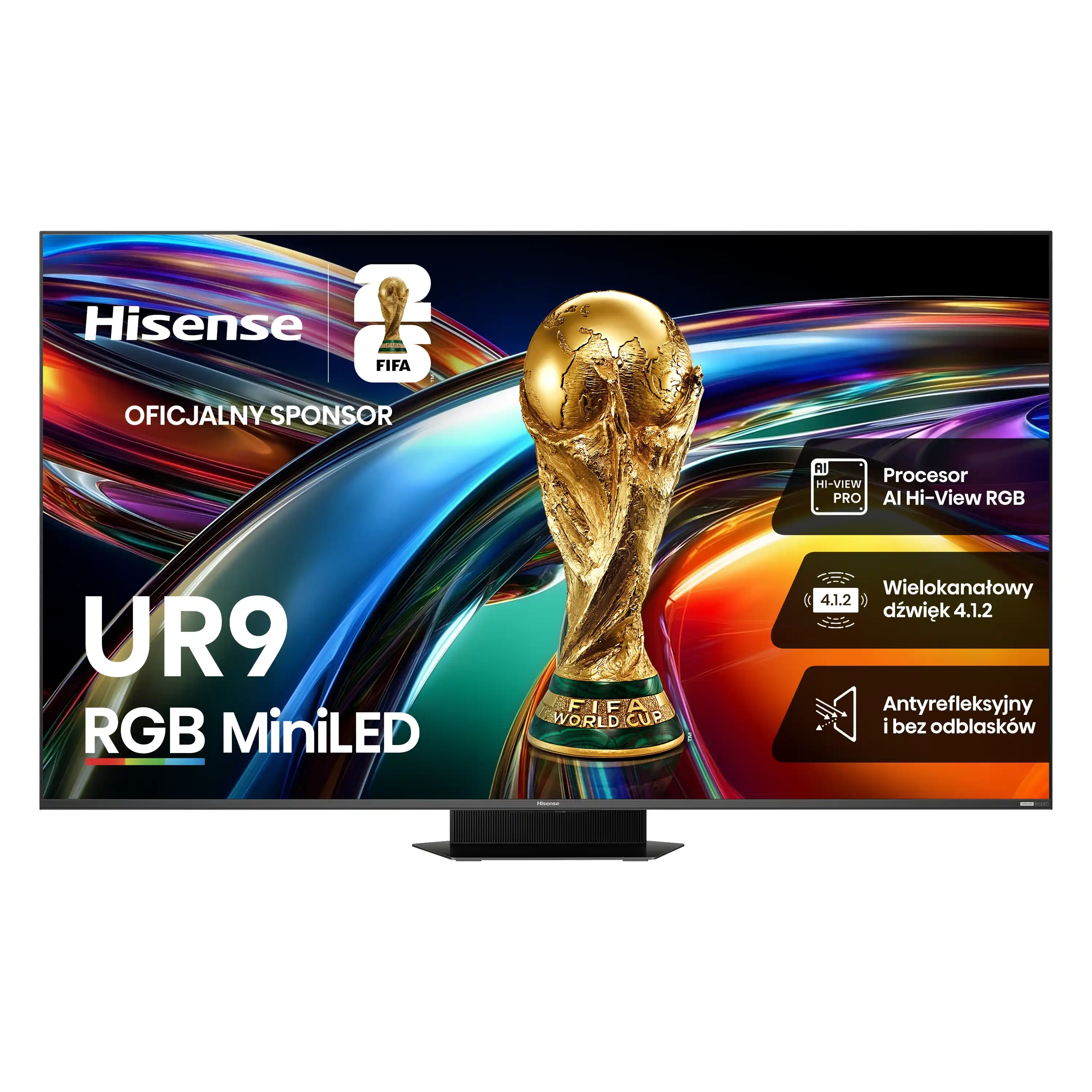 Telewizor Hisense 75UR9S 75" MiniLED RGB 4K 180Hz Smart TV Funkcje AI Dolby Vision Dolby Atmos DTS X HDMI 2.1 DVB-T2
