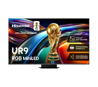 Telewizor Hisense 75UR9S 75" MiniLED RGB 4K 180Hz Smart TV Funkcje AI Dolby Vision Dolby Atmos DTS X HDMI 2.1 DVB-T2