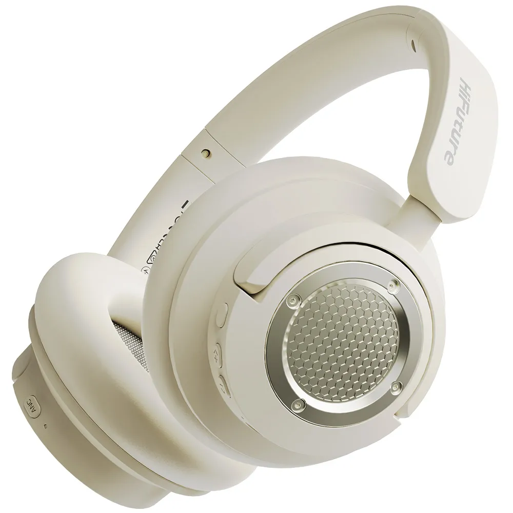 Słuchawki bezprzewodowe HiFuture FutureTour X Hybrid ANC AI-enhanced calls Nauszne Bluetooth 5.4 Beżowy