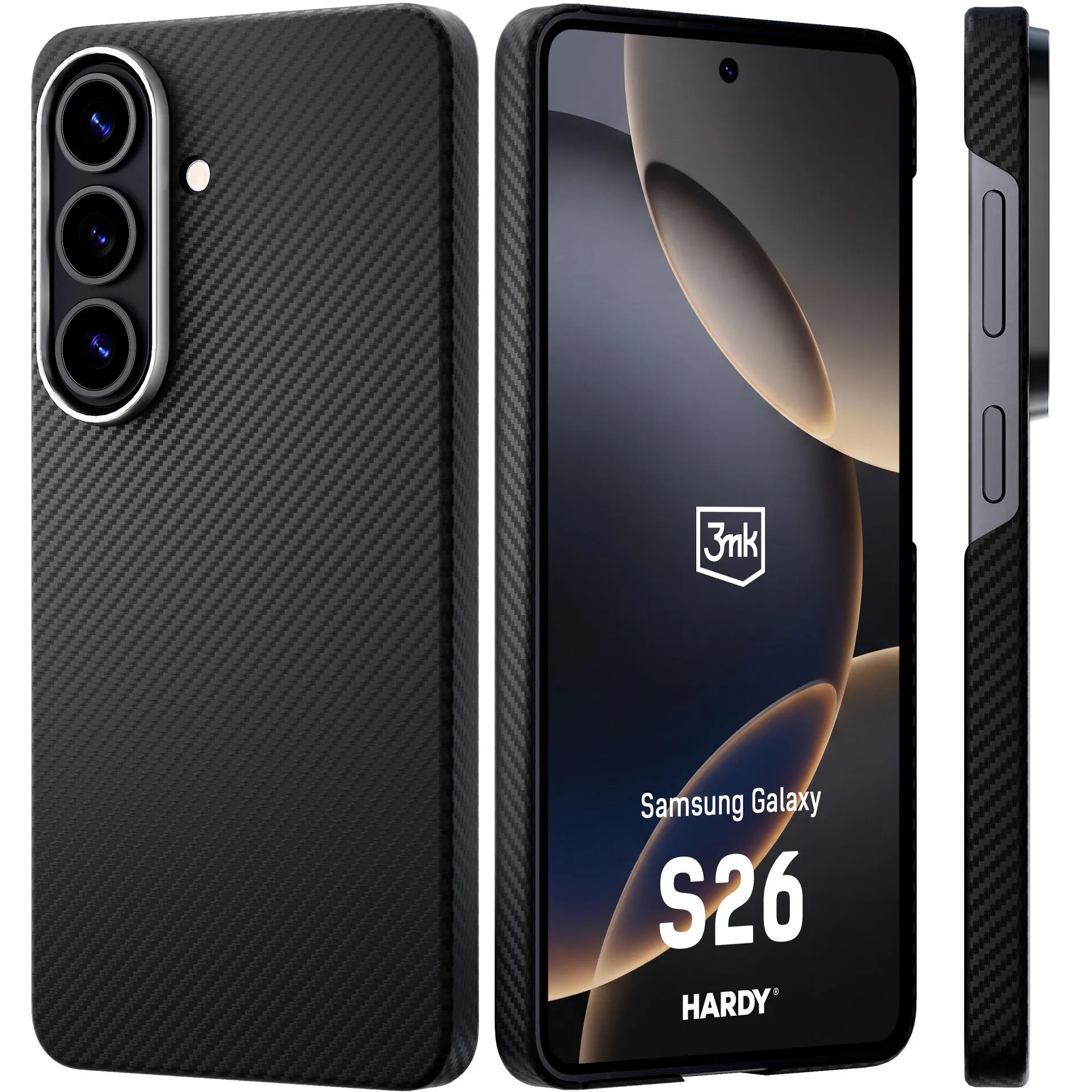 Etui 3mk Hardy Aramid MagCase do Galaxy S26 Czarny