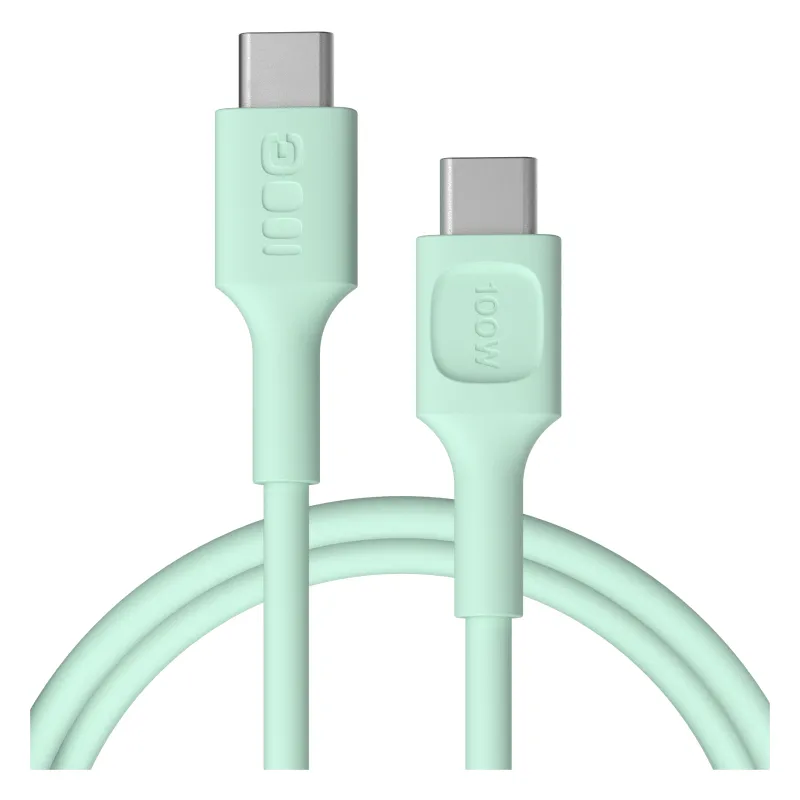 Kabel Green Cell PowerFlex PD USB-C do USB-C 1,2m 100W Miętowy