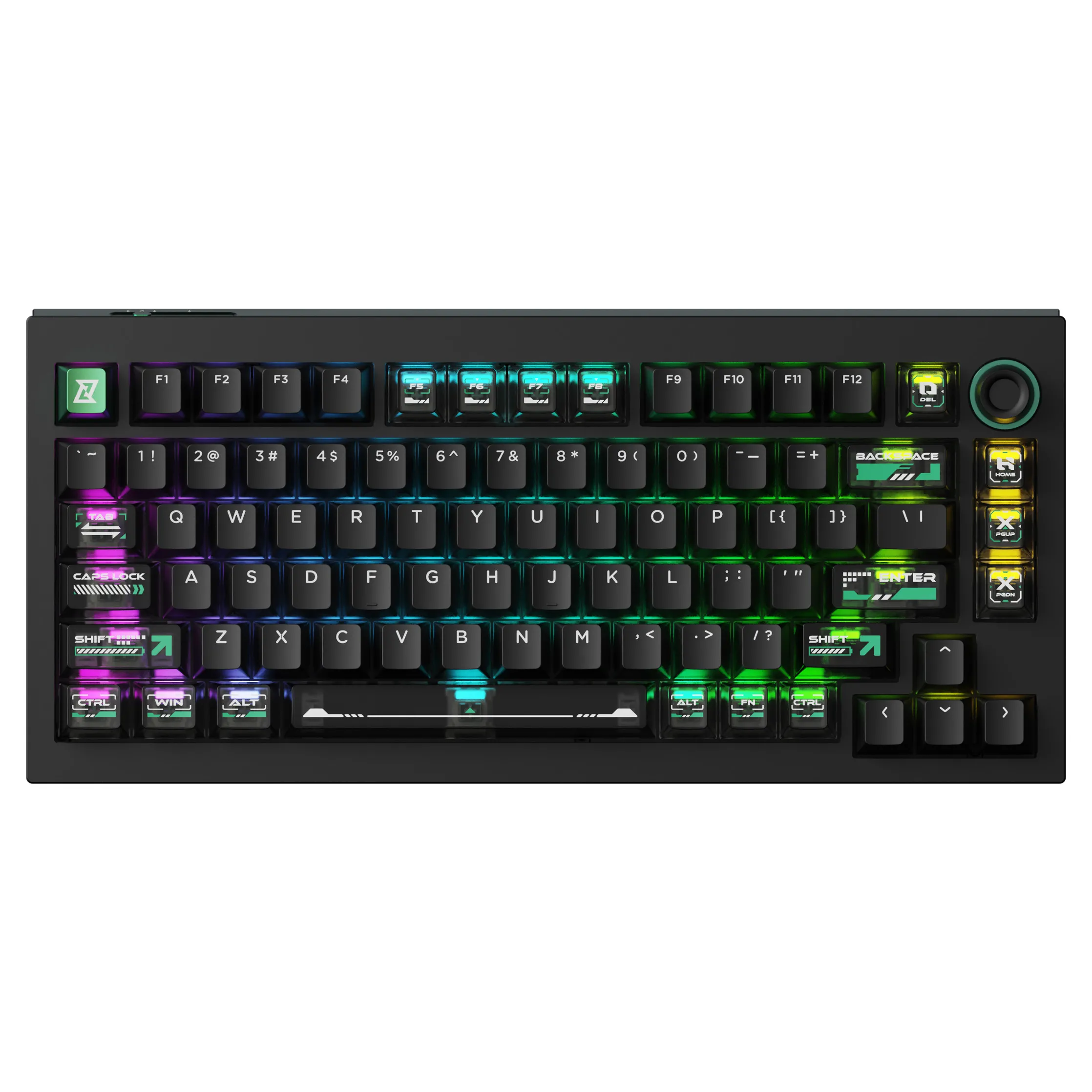 Klawiatura magnetyczna Keychron L5 HE Lemokey Ultra-fast Lime Czarny